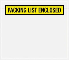 Value Collection - 1,000 Piece, 7" Long x 6" Wide, Packing List Envelope - Packing List Enclosed, Yellow - Makers Industrial Supply