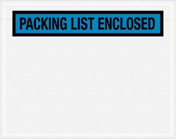 Value Collection - 1,000 Piece, 7" Long x 5-1/2" Wide, Packing List Envelope - Packing List Enclosed, Blue - Makers Industrial Supply