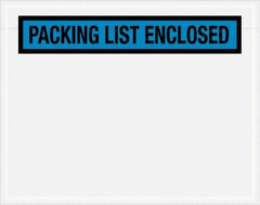 Value Collection - 1,000 Piece, 7" Long x 5-1/2" Wide, Packing List Envelope - Packing List Enclosed, Blue - Makers Industrial Supply