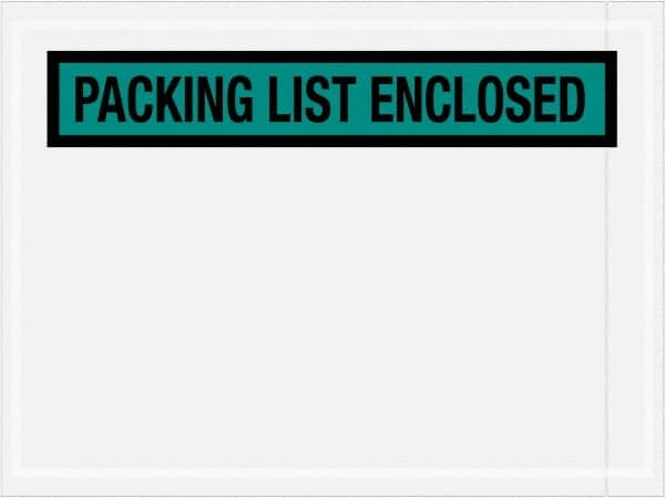 Value Collection - 1,000 Piece, 4-1/2" Long x 6" Wide, Packing List Envelope - Packing List Enclosed, Green - Makers Industrial Supply