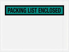 Value Collection - 1,000 Piece, 4-1/2" Long x 6" Wide, Packing List Envelope - Packing List Enclosed, Green - Makers Industrial Supply