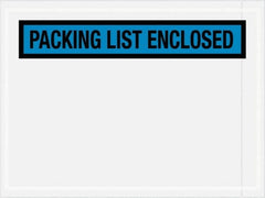 Value Collection - 1,000 Piece, 4-1/2" Long x 6" Wide, Packing List Envelope - Packing List Enclosed, Blue - Makers Industrial Supply