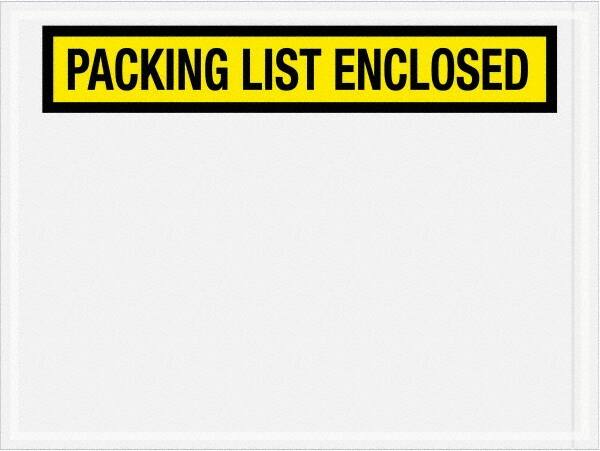 Value Collection - 1,000 Piece, 4-1/2" Long x 6" Wide, Packing List Envelope - Packing List Enclosed, Yellow - Makers Industrial Supply