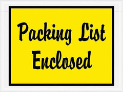 Value Collection - 1,000 Piece, 4-1/2" Long x 6" Wide, Packing List Envelope - Packing List Enclosed, Yellow - Makers Industrial Supply