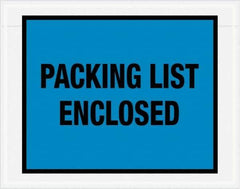 Value Collection - 1,000 Piece, 7" Long x 5-1/2" Wide, Packing List Envelope - Packing List Enclosed, Blue - Makers Industrial Supply