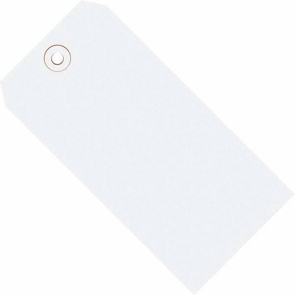 Made in USA - 3-1/4" High x 1-5/8" Long, Safety & Facility Blank Tag - White Cardstock - Makers Industrial Supply