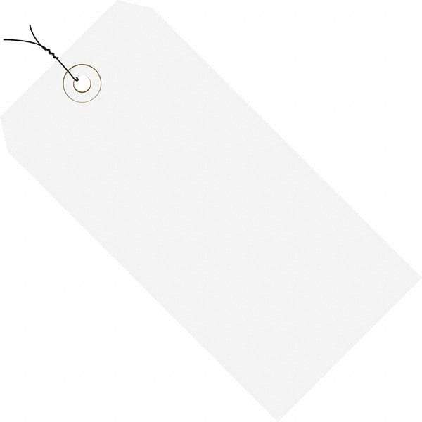 Made in USA - 6-1/4" High x 3-1/8" Long, Safety & Facility Blank Tag - White Cardstock - Makers Industrial Supply