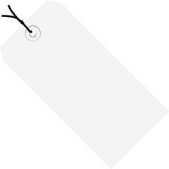 Made in USA - 6-1/4" High x 3-1/8" Long, Safety & Facility Blank Tag - White Cardstock - Makers Industrial Supply