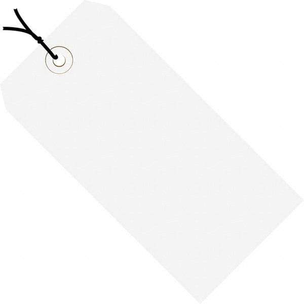 Made in USA - 4-3/4" High x 2-3/8" Long, Safety & Facility Blank Tag - White Cardstock - Makers Industrial Supply