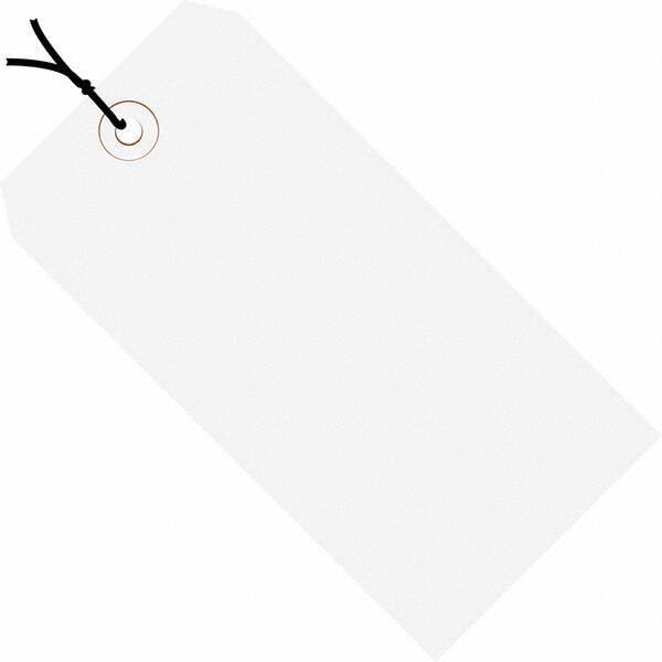 Made in USA - 2-3/4" High x 1-3/8" Long, Safety & Facility Blank Tag - White Cardstock - Makers Industrial Supply