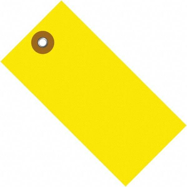 Dupont - 6-1/4" High x 3-1/8" Long, Safety & Facility Blank Tag - Yellow Spunbonded Olefin - Makers Industrial Supply