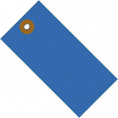 Dupont - 4-3/4" High x 2-3/8" Long, Safety & Facility Blank Tag - Blue Spunbonded Olefin - Makers Industrial Supply