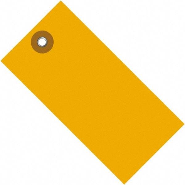 Dupont - 4-1/4" High x 2-1/8" Long, Safety & Facility Blank Tag - Orange Spunbonded Olefin - Makers Industrial Supply