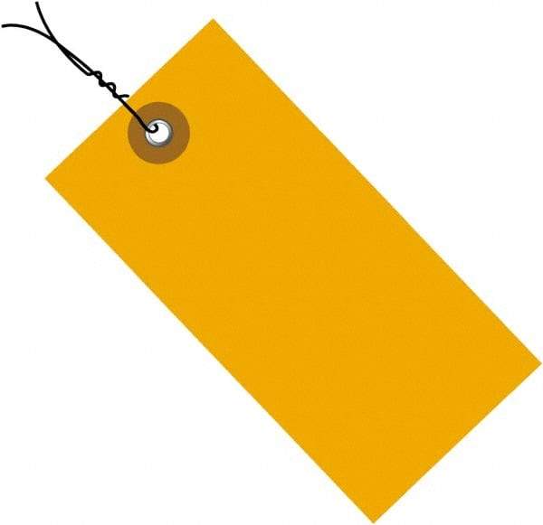 Dupont - 3-3/4" High x 1-7/8" Long, Safety & Facility Blank Tag - Orange Spunbonded Olefin - Makers Industrial Supply