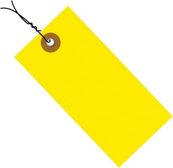 Dupont - 5-3/4" High x 2-7/8" Long, Safety & Facility Blank Tag - Yellow Spunbonded Olefin - Makers Industrial Supply