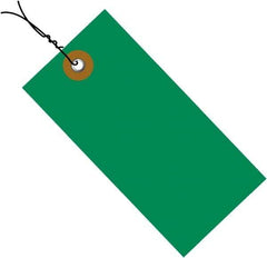 Dupont - 3-1/4" High x 1-5/8" Long, Safety & Facility Blank Tag - Green Spunbonded Olefin - Makers Industrial Supply