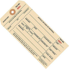 Made in USA - 6-1/4" High x 3-1/8" Long, Inventory, English Safety & Facility Numbered Tag - Manila Cardstock - Makers Industrial Supply