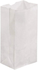 Made in USA - Kraft Grocery Bag - 3-1/2 x 2-3/8 x 6-7/8, White - Makers Industrial Supply