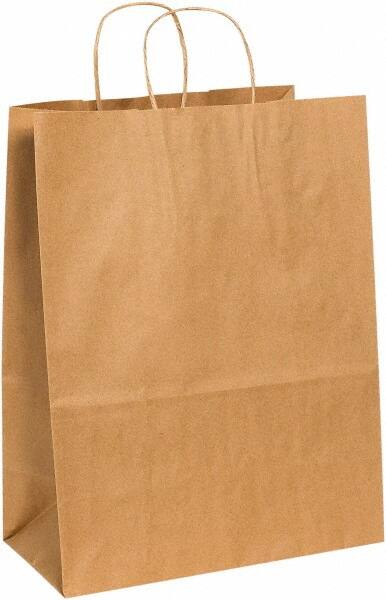 Made in USA - Kraft Grocery Bag - 13 x 7 x 17, Kraft - Makers Industrial Supply