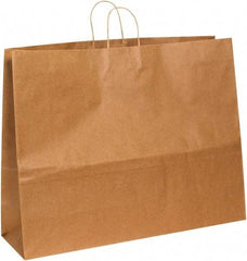 Made in USA - Kraft Grocery Bag - 24 x 7-1/4 x 18-3/4, White - Makers Industrial Supply