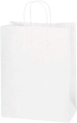 Made in USA - Kraft Grocery Bag - 10 x 5 x 13, White - Makers Industrial Supply