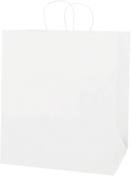 Made in USA - Kraft Grocery Bag - 14 x 10 x 15-1/2, White - Makers Industrial Supply