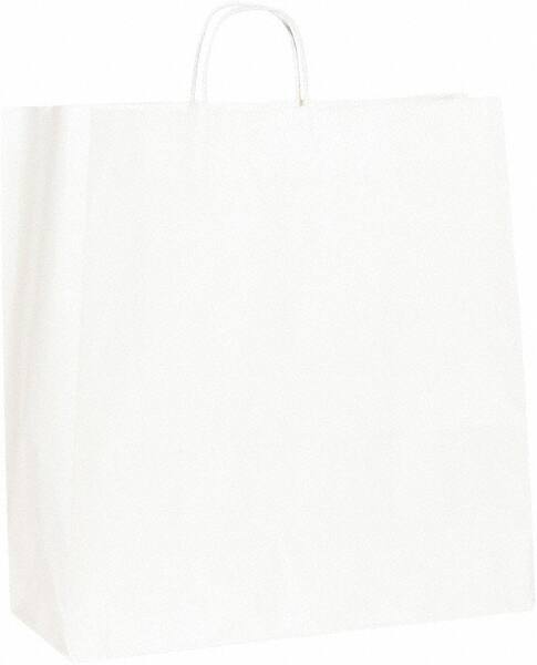 Made in USA - Kraft Grocery Bag - 18 x 7 x 18-3/4, White - Makers Industrial Supply