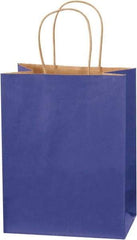 Made in USA - Kraft Grocery Bag - 8 x 4-1/2 x 10-1/4, Blue - Makers Industrial Supply