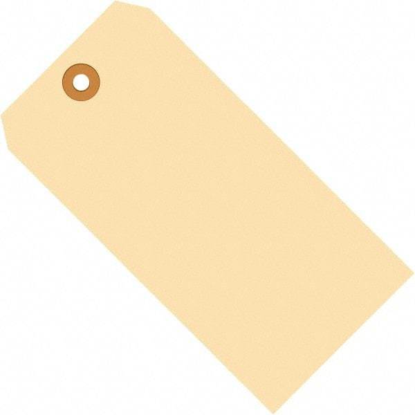 Made in USA - 3-1/4" High x 1-5/8" Long, Safety & Facility Blank Tag - Manila Cardstock - Makers Industrial Supply