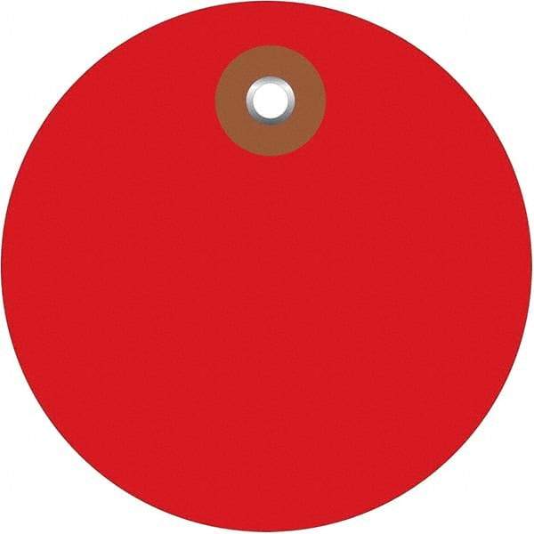 Made in USA - Safety & Facility Blank Tag - Red Vinyl - Makers Industrial Supply