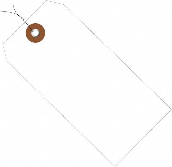 Made in USA - 4-3/4" High x 2-3/8" Long, Safety & Facility Blank Tag - White Vinyl - Makers Industrial Supply