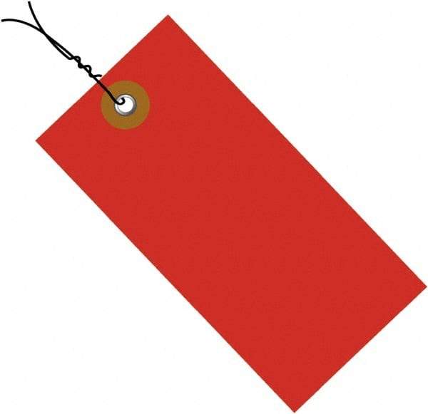 Dupont - 4-1/4" High x 2-1/8" Long, Safety & Facility Blank Tag - Red Spunbonded Olefin - Makers Industrial Supply