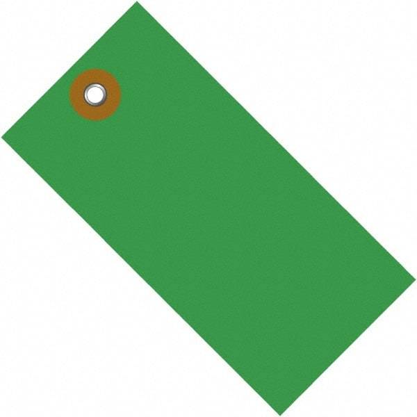 Dupont - 4-1/4" High x 2-1/8" Long, Safety & Facility Blank Tag - Green Spunbonded Olefin - Makers Industrial Supply