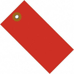 Dupont - 4-1/4" High x 2-1/8" Long, Safety & Facility Blank Tag - Red Spunbonded Olefin - Makers Industrial Supply