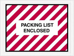 Value Collection - 1,000 Piece, 4-1/2" Long x 6" Wide, Packing List Envelope - Packing List Enclosed, Red/White - Makers Industrial Supply