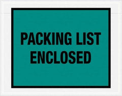 Value Collection - 1,000 Piece, 7" Long x 5-1/2" Wide, Packing List Envelope - Packing List Enclosed, Green - Makers Industrial Supply