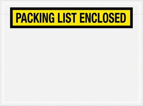 Value Collection - 1,000 Piece, 6-3/4" Long x 5" Wide, Packing List Envelope - Packing List Enclosed, Yellow - Makers Industrial Supply