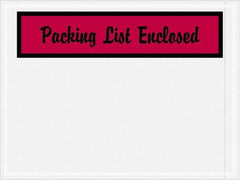 Value Collection - 1,000 Piece, 4-1/2" Long x 6" Wide, Packing List Envelope - Packing List Enclosed, Red - Makers Industrial Supply