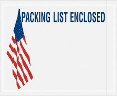 Value Collection - 1,000 Piece, 4-1/2" Long x 5-1/2" Wide, Packing List Envelope - Packing List Enclosed, Red, White & Blue - Makers Industrial Supply