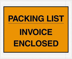 Value Collection - 1,000 Piece, 4-1/2" Long x 5-1/2" Wide, Packing List Envelope - Packing List/Invoice Enclosed, Orange - Makers Industrial Supply