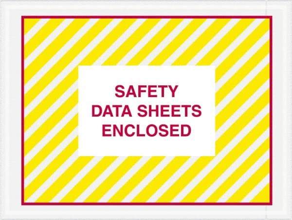 Value Collection - 1,000 Piece, 4-1/2" Long x 6" Wide, Packing List Envelope - Material Safety Data Sheets Enclosed, Printed & Clear - Makers Industrial Supply