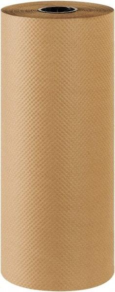 Made in USA - 300' Long x 24" Wide Roll of Indented Kraft Paper - 60 Lb Paper Weight - Makers Industrial Supply