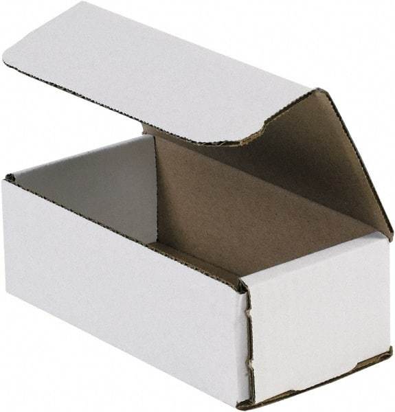 Made in USA - 3" Wide x 6" Long x 2" High Rectangle Crush Proof Mailers - 1 Wall, White - Makers Industrial Supply