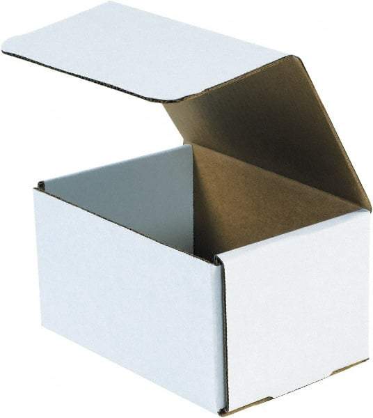 Made in USA - 6" Wide x 7" Long x 3" High Rectangle Crush Proof Mailers - 1 Wall, White - Makers Industrial Supply