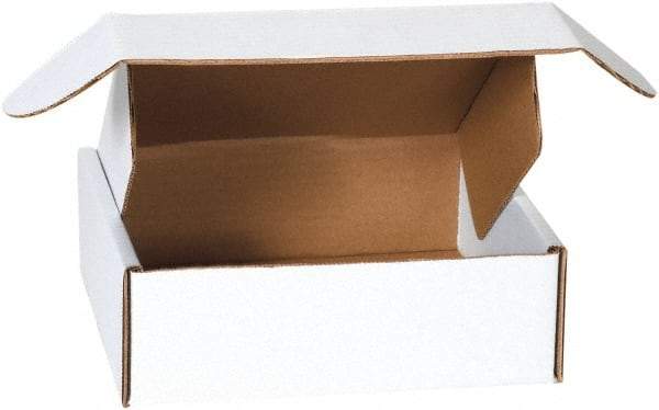 Made in USA - 8" Wide x 8" Long x 2-3/4" High Rectangle Crush Proof Mailers - 1 Wall, White - Makers Industrial Supply