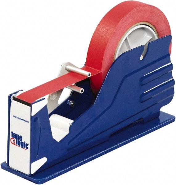 Tape Logic - 1" Wide, Single Roll, Manual Table/Desk Tape Dispenser - Metal, Unlimited Dispensed Tape Length - Makers Industrial Supply