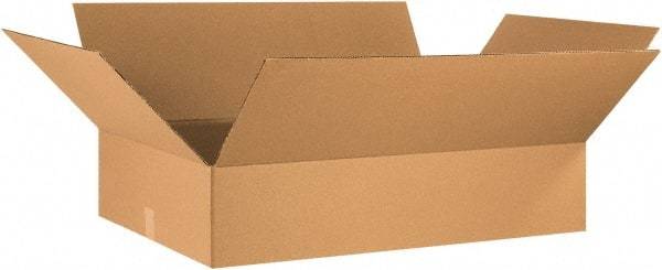 Made in USA - 24" Wide x 36" Long x 8" High Rectangle Corrugated Shipping Box - 1 Wall, Kraft (Color), 65 Lb Capacity - Makers Industrial Supply