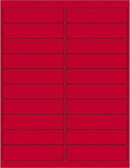 Tape Logic - 4" Long, Fluorescent Red Paper Laser Label - For Laser Printers - Makers Industrial Supply