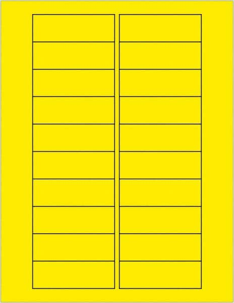 Tape Logic - 3" Long, Fluorescent Yellow Paper Laser Label - For Laser Printers - Makers Industrial Supply