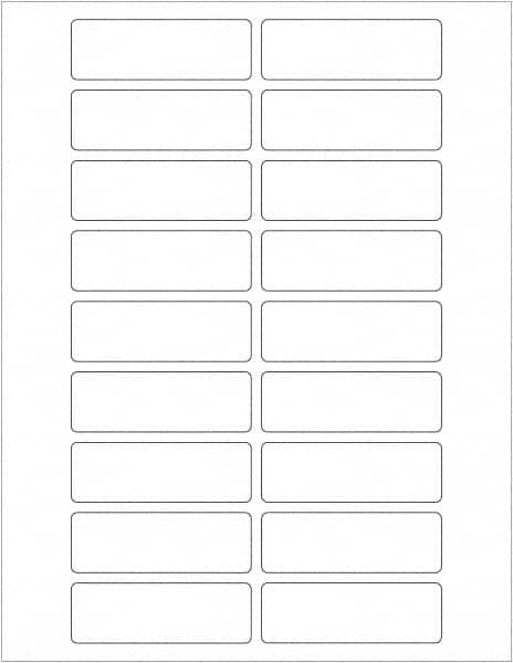 Tape Logic - 3" Long, White Paper Laser Label - For Laser Printers - Makers Industrial Supply